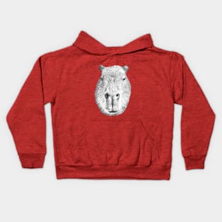 Capybara face on! Kids Hoodie